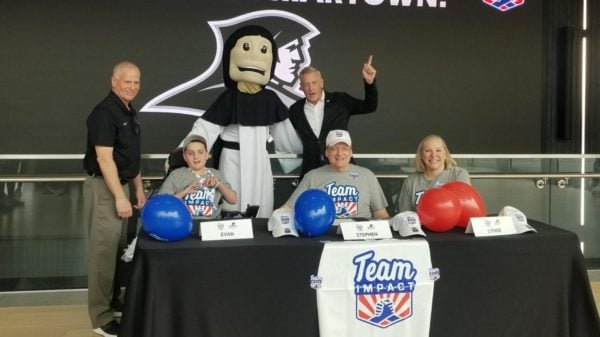 Providence Friars and team impact celebrate their collaboration efforts